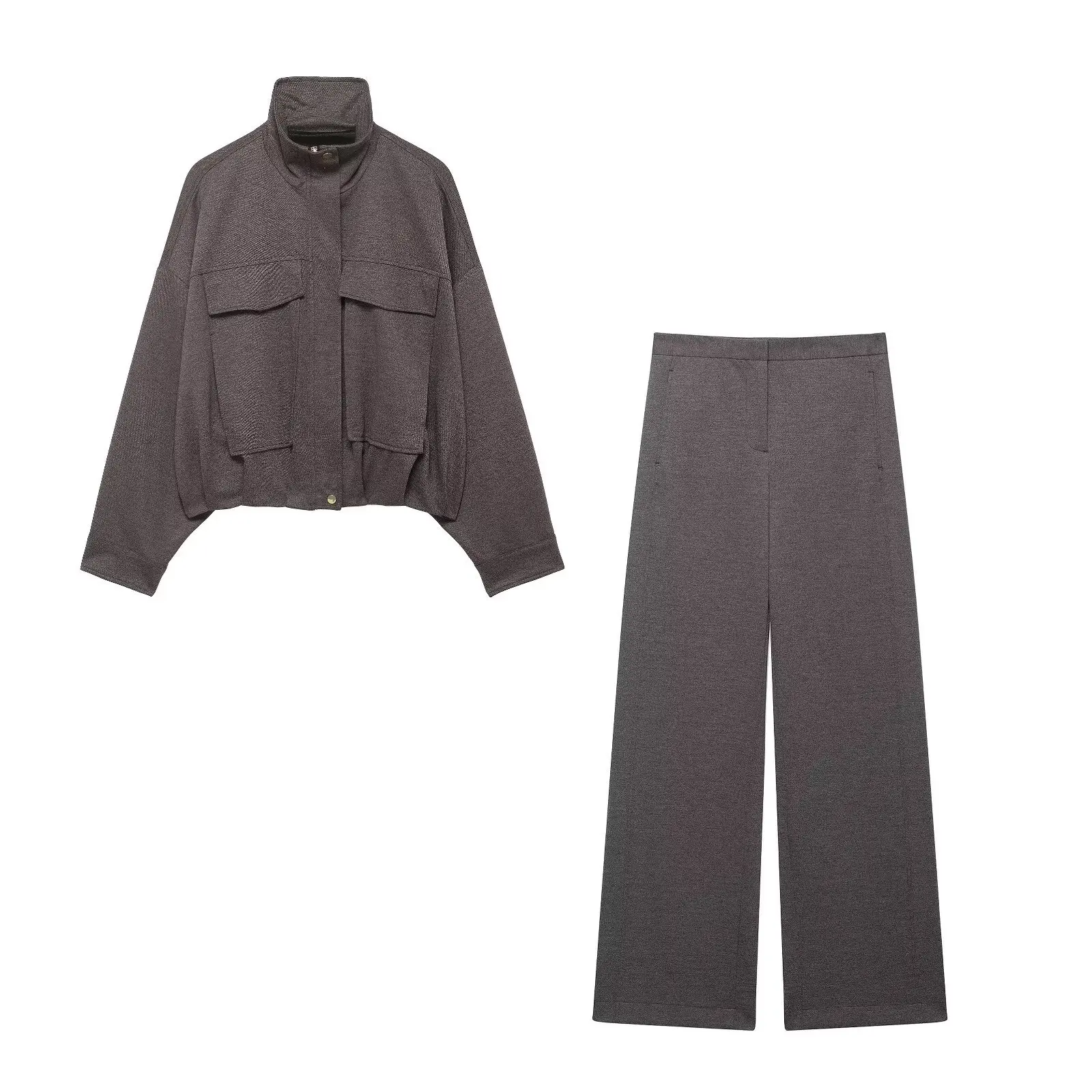 Withered European And American Fashion Pilot Jacket And Pants Set For Women Clothes Pant Sets New Two Piece Set Women's Suit Rop
Withered European And American Fashion Pilot Jacket And Pants Set For Women Clothes Pant Sets New Two Piece Set Women's Suit Rop