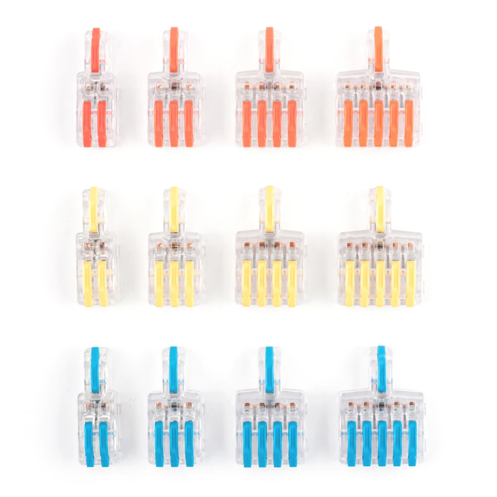 1 in 2/3/4/5 out Quick Splicing Compact Connector Transparent Shell 3 Color Lever Push-in Terminal For Electrical Connection
1 in 2/3/4/5 out Quick Splicing Compact Connector Transparent Shell 3 Color Lever Push-in Terminal For Electrical Connection