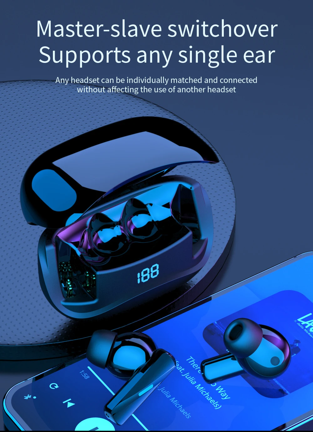 9D sound effect ultra-low power intelligent earphones, LED power digital display ultra long battery life Bluetooth earphones
9D sound effect ultra-low power intelligent earphones, LED power digital display ultra long battery life Bluetooth earphones