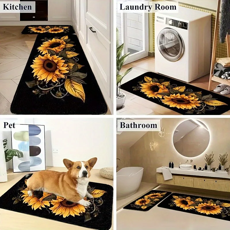 1PC Sunflower Pattern Kitchen Rug Non-Slip Door Mat Pop design Bathroom Rug Bath Mat Carpet for Home Sink Laundry Decoreeree
1PC Sunflower Pattern Kitchen Rug Non-Slip Door Mat Pop design Bathroom Rug Bath Mat Carpet for Home Sink Laundry Decoreeree