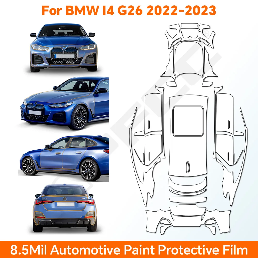 TPU For BMW I4 G26 2022 2023 Paint Protection Film Anti-scratch Car Body Clear Bra Pre-cut PPF Resistant Invisible Repairable
TPU For BMW I4 G26 2022 2023 Paint Protection Film Anti-scratch Car Body Clear Bra Pre-cut PPF Resistant Invisible Repairable
