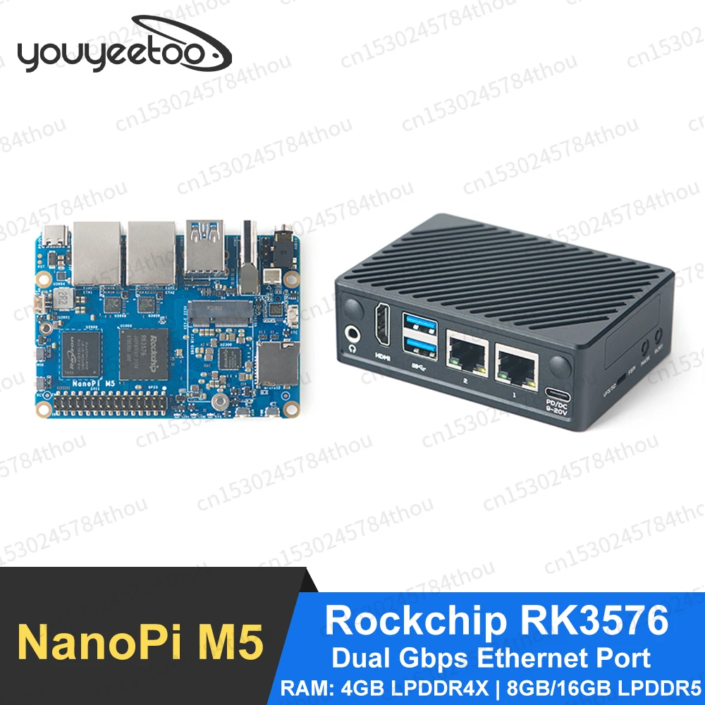 NanoPi M5 Open-sourced Mini Single Board Computer Rockchip RK3576 SoC Dual Gbps Ethernet Port Supports UFS Modules M.2 SDIO WiFi
NanoPi M5 Open-sourced Mini Single Board Computer Rockchip RK3576 SoC Dual Gbps Ethernet Port Supports UFS Modules M.2 SDIO WiFi