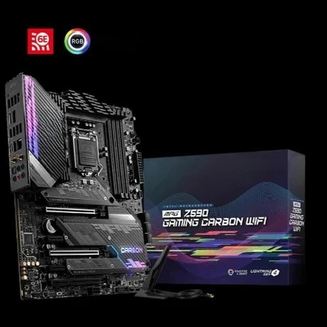 For boxed Z590 GAMING CARBON WIFI support 10 11th generation CPU 
For boxed Z590 GAMING CARBON WIFI support 10 11th generation CPU