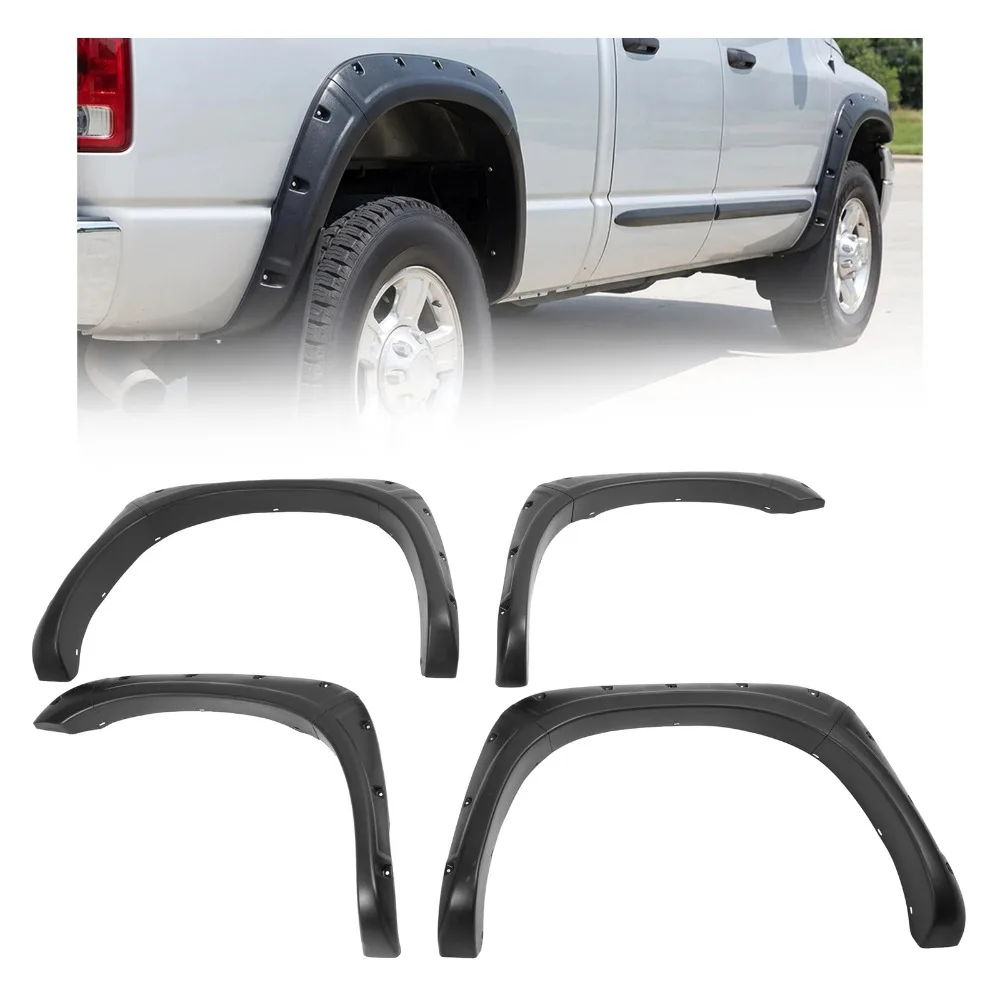 Front Rear Pocket Rivet Fender Flare Set For 02-08 Ram 1500 03-09 Ram 2500/3500
Front Rear Pocket Rivet Fender Flare Set For 02-08 Ram 1500 03-09 Ram 2500/3500