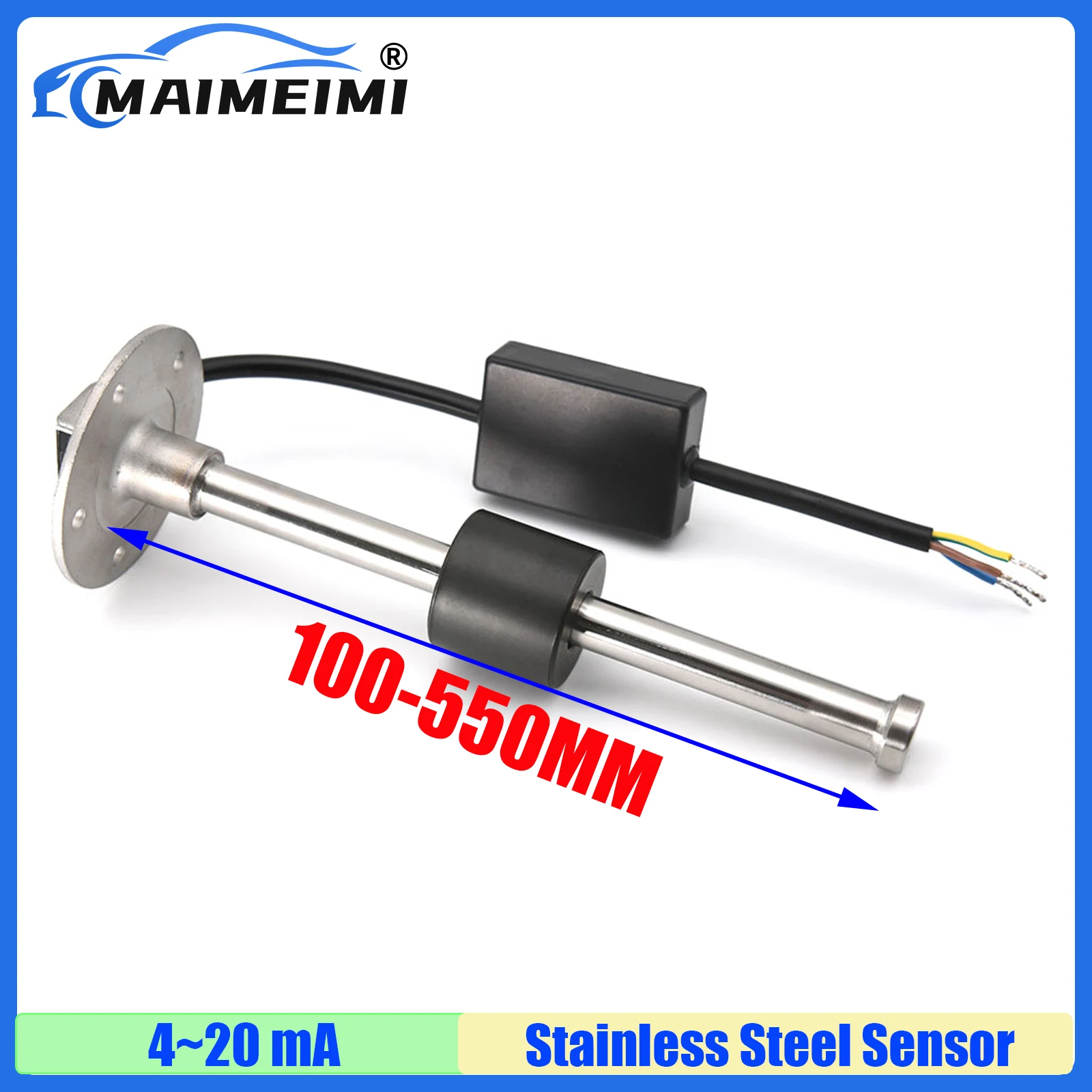 MAIMEIMI 100~550mm Current Sensor 4-20mA Current Sensor Liquid Level Inductive 304 Stainless Steel Float Level Sensor Custom
MAIMEIMI 100~550mm Current Sensor 4-20mA Current Sensor Liquid Level Inductive 304 Stainless Steel Float Level Sensor Custom