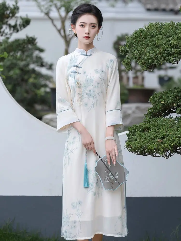 Платье Cheongsam Qipao, высококачественное современное элегантное и улучшенное платье Cheongsam, весна-осень 2023, повседневная женская одежда для девочек
Платье Cheongsam Qipao, высококачественное современное элегантное и улучшенное платье Cheongsam, весна-осень 2023, повседневная женская одежда для девочек