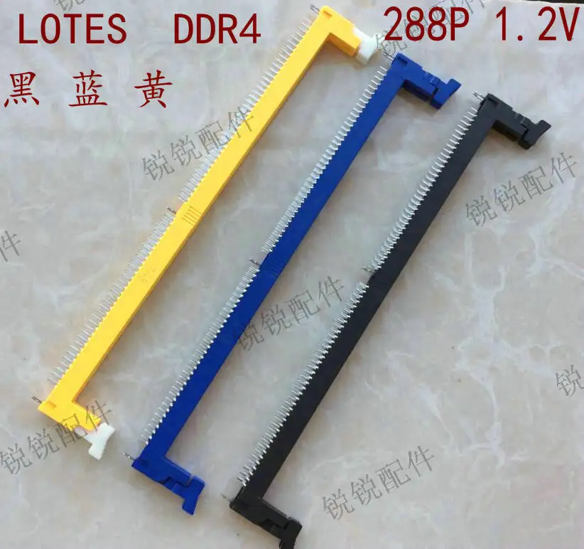 For Original LOTES DDR4 Slot, Desktop Memory Socket DDR4 288P 1.2V Black, Yellow Blue
For Original LOTES DDR4 Slot, Desktop Memory Socket DDR4 288P 1.2V Black, Yellow Blue