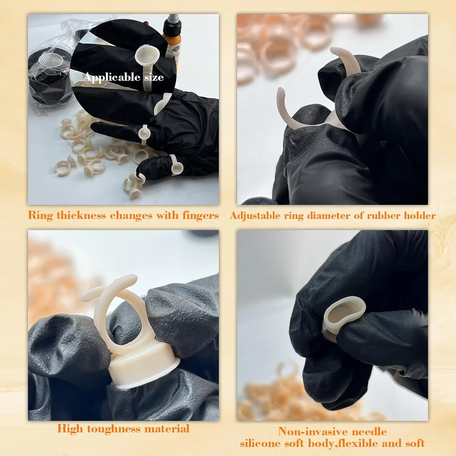 Disposable Adjustable Tattoo Ink Ring Cups Soft Silicone Finger Ring Holders for Tattoo Permanent Makeup Tattoo Accessories
Disposable Adjustable Tattoo Ink Ring Cups Soft Silicone Finger Ring Holders for Tattoo Permanent Makeup Tattoo Accessories