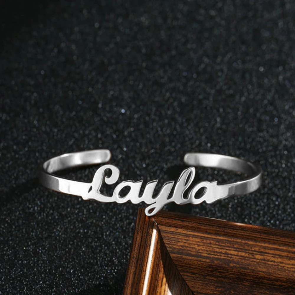 Name Bracelet for Women Stainles Steel Custom Letter Opening Personality Bangle Girl Jewelry Gold Color Bracelet for Best Friend
Name Bracelet for Women Stainles Steel Custom Letter Opening Personality Bangle Girl Jewelry Gold Color Bracelet for Best Friend