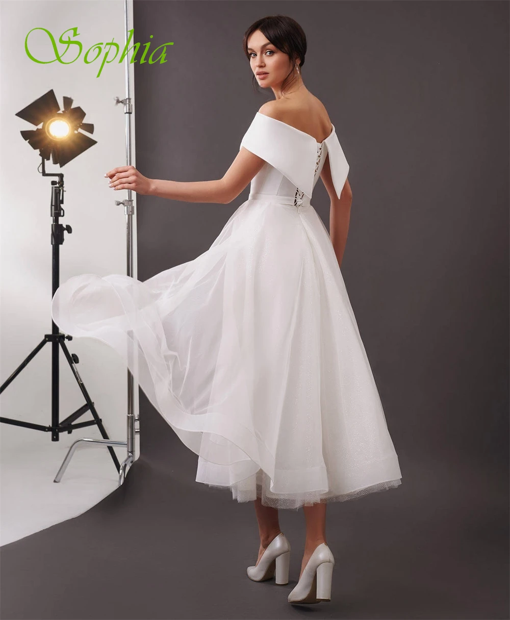 Customized Simple White Organza Wedding Dress Formal Boat Neck Off the Shoulder Bridal Gowns Soft A-Line Lace Up Back Prom Dress
Customized Simple White Organza Wedding Dress Formal Boat Neck Off the Shoulder Bridal Gowns Soft A-Line Lace Up Back Prom Dress