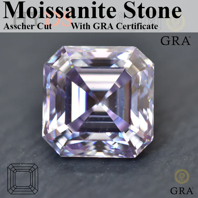 Moissanite Stone Asscher Shape Light Purple Color VVS1 Charms Beads for Advanced Jewelry Rings Earrings Making GRA Certificate
Moissanite Stone Asscher Shape Light Purple Color VVS1 Charms Beads for Advanced Jewelry Rings Earrings Making GRA Certificate