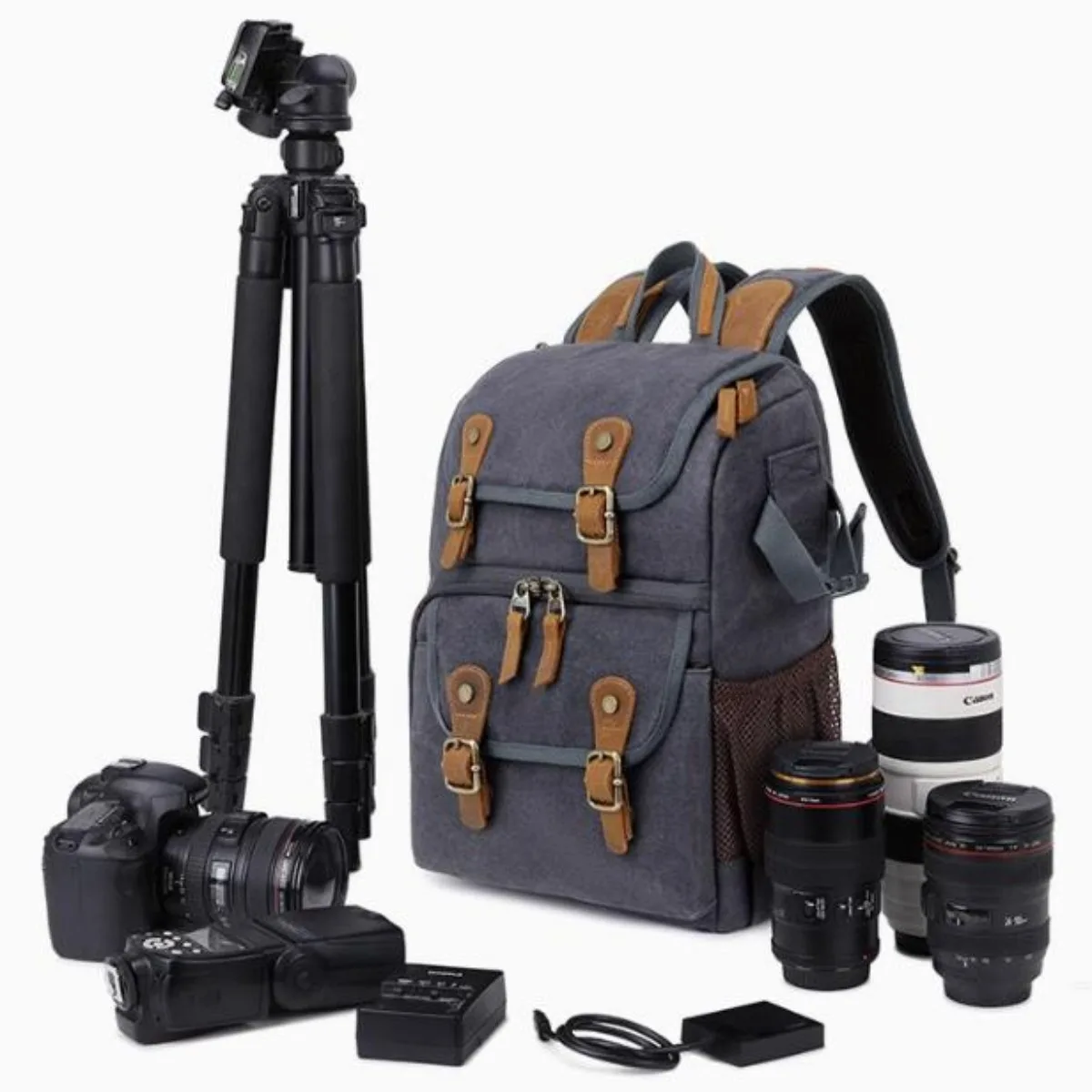 Vintage Waterproof Canvas DSLR Camera Bag Outdoor Travel Pack Backpack Insert Case 15'' Laptop For Canon Nikon Sony
Vintage Waterproof Canvas DSLR Camera Bag Outdoor Travel Pack Backpack Insert Case 15'' Laptop For Canon Nikon Sony