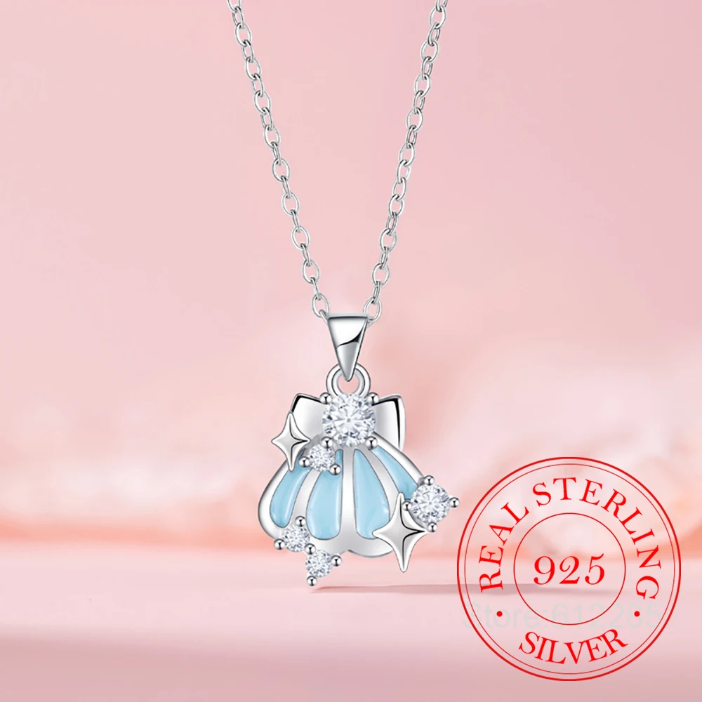 Ювелирные изделия из стерлингового серебра 925, кристально-синее платье, кулон, ожерелье для женщин, цепочка на ключицы, ювелирное изделие для свадебной вечеринки, подарок
Ювелирные изделия из стерлингового серебра 925, кристально-синее платье, кулон, ожерелье для женщин, цепочка на ключицы, ювелирное изделие для свадебной вечеринки, подарок