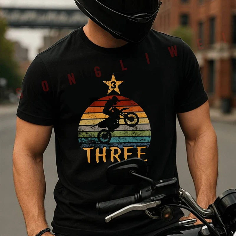 Bike Birthday 3 Year Old Biker 3rd Birthday Loose Men's Casual Moto T-Shirt Cotton Short Sleeve Shirt Summer Clothing Tops
Bike Birthday 3 Year Old Biker 3rd Birthday Loose Men's Casual Moto T-Shirt Cotton Short Sleeve Shirt Summer Clothing Tops