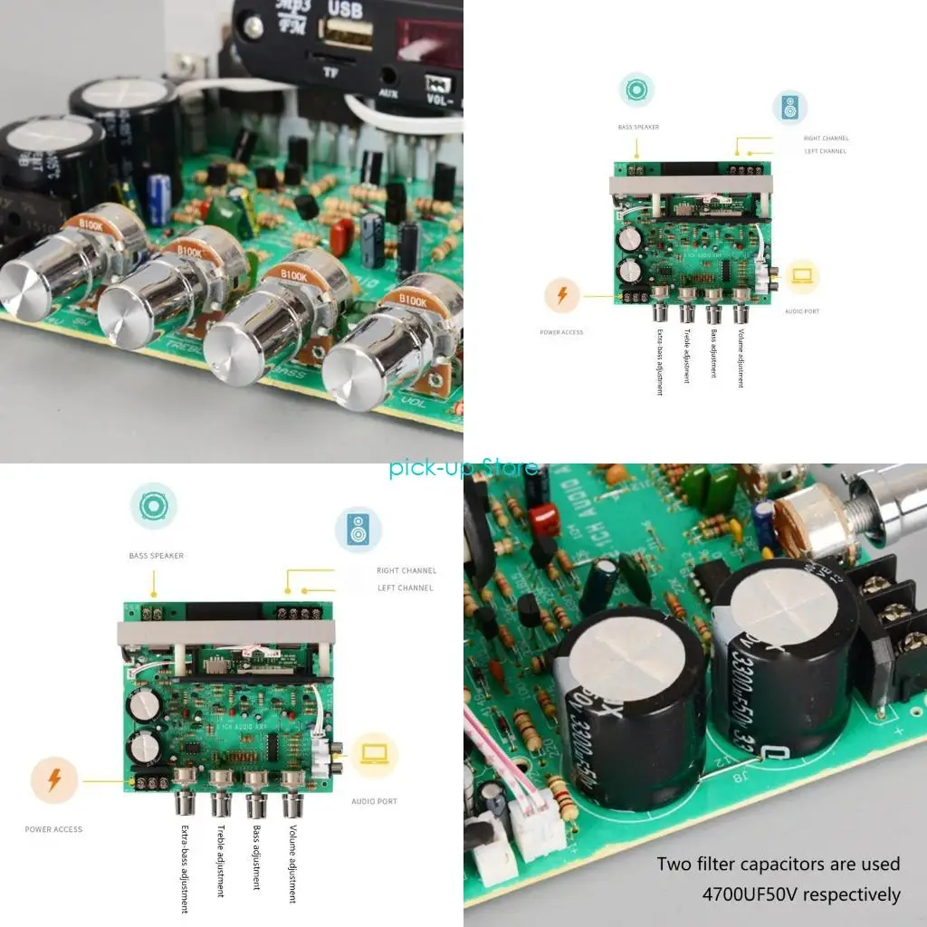 Q5WA 2.1 Channel Power Amplifier Board Double AC18-26V Subwoofer Amplifier Module
Q5WA 2.1 Channel Power Amplifier Board Double AC18-26V Subwoofer Amplifier Module