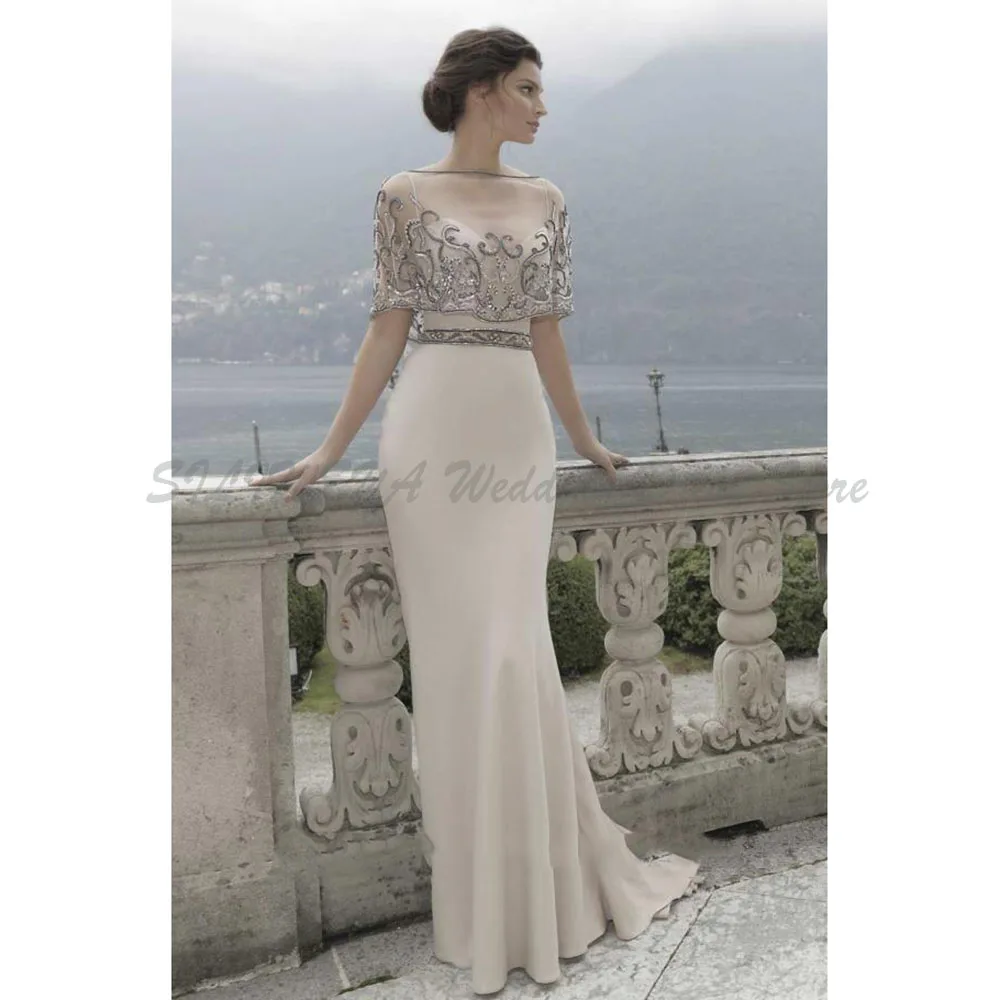 Elegant Evening Dresses Women High Quality Floor Length Mermaid Alliques O Neck Sequins Fit Formal Occasion Banquet Prom Gowns
Elegant Evening Dresses Women High Quality Floor Length Mermaid Alliques O Neck Sequins Fit Formal Occasion Banquet Prom Gowns