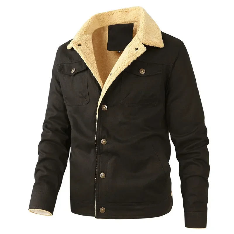 Men's Jacket for Autumn and Winter. European and American Young Men's Fleece-lined Cotton Flapped-collar Workwear Jacket Coat.
Men's Jacket for Autumn and Winter. European and American Young Men's Fleece-lined Cotton Flapped-collar Workwear Jacket Coat.