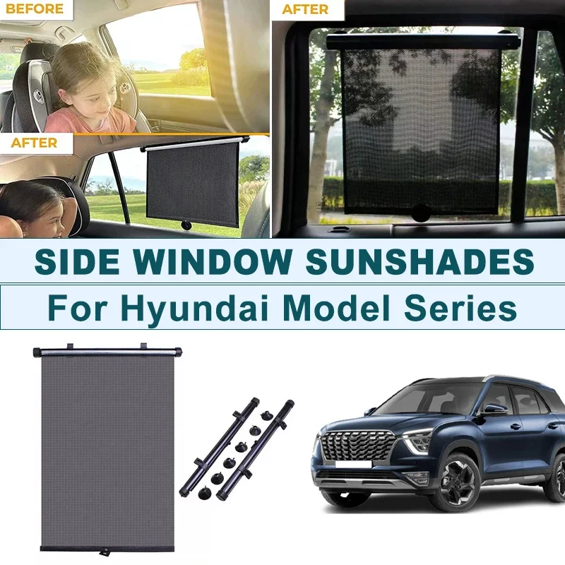 2Pcs UV Protection Retractable Car Side Window Sun Shade Roller Blinds For Hyundai Elantra Sonata Tucson SantaFe Kona Veloster
2Pcs UV Protection Retractable Car Side Window Sun Shade Roller Blinds For Hyundai Elantra Sonata Tucson SantaFe Kona Veloster