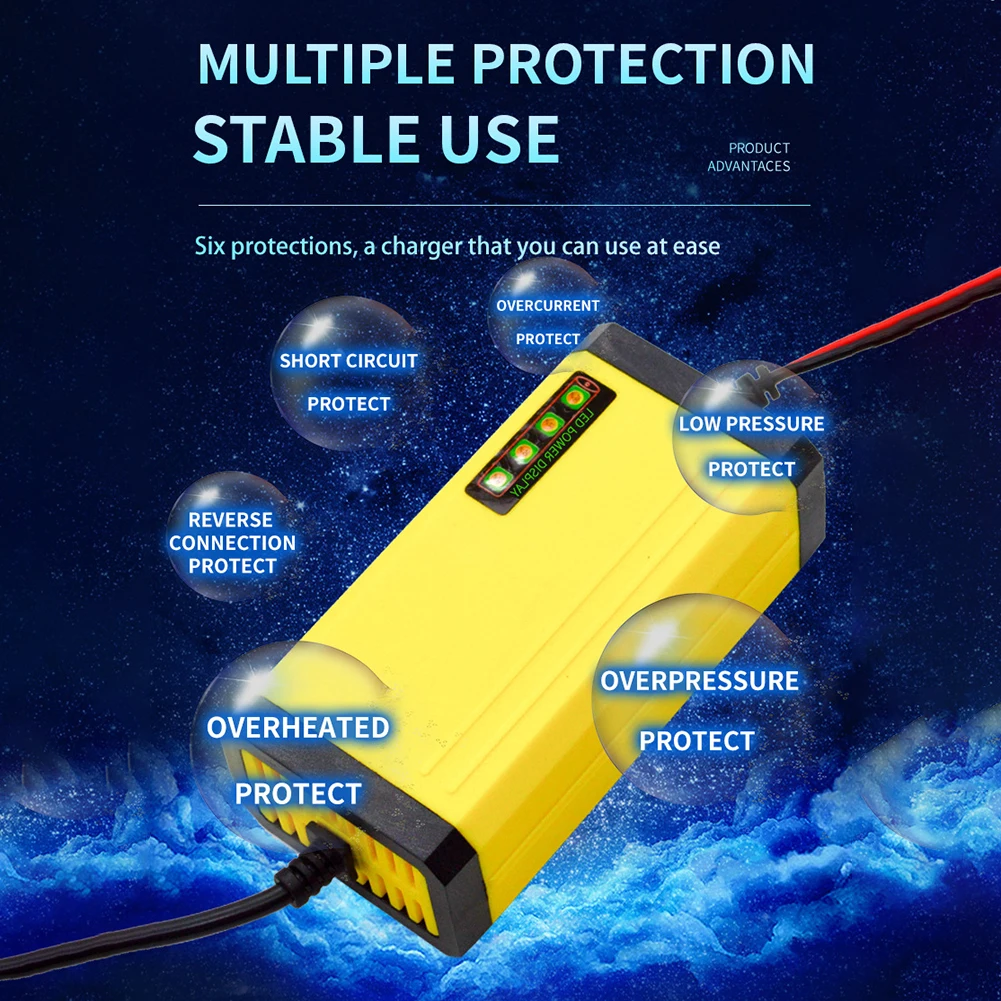 Зарядное устройство для автомобильного и мотоциклетного аккумуляторов, Многоуровневое защитное устройство для зарядки небольших аккумуляторов, интеллектуальная Регулировка напряжения тока
Зарядное устройство для автомобильного и мотоциклетного аккумуляторов, Многоуровневое защитное устройство для зарядки небольших аккумуляторов, интеллектуальная Регулировка напряжения тока