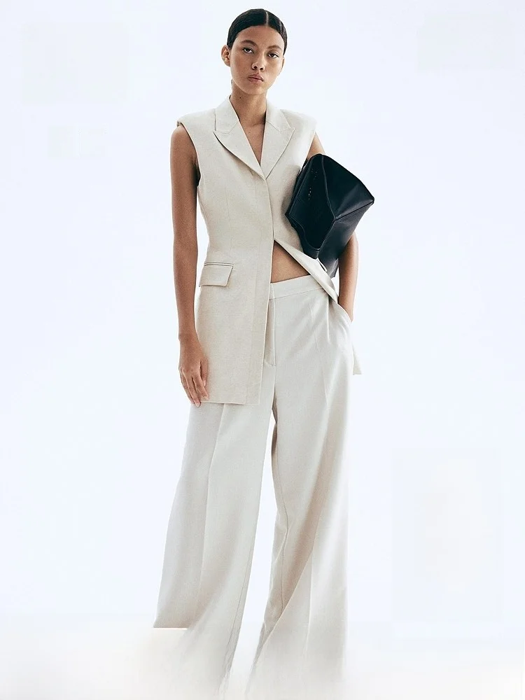 Женские широкие брюки H&M прямого кроя, классические, со средней талией, удобные, повседневные, элегантные, весенняя мода 29376
Женские широкие брюки H&M прямого кроя, классические, со средней талией, удобные, повседневные, элегантные, весенняя мода 29376