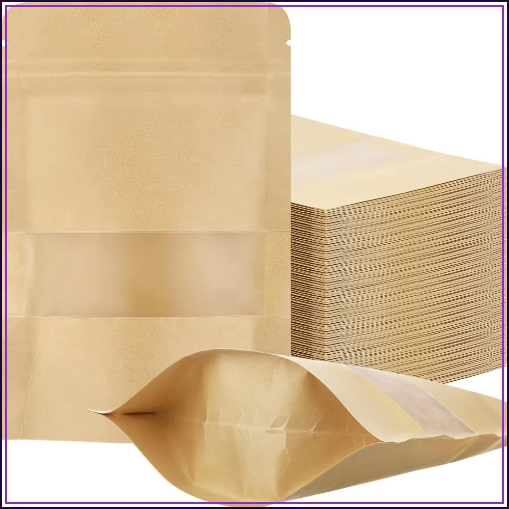 600 Pcs Kraft Stand Up Pouches with Window 6x9 Inch, Sealable Resealable Bags for Snacks, Small Business Packaging
600 Pcs Kraft Stand Up Pouches with Window 6x9 Inch, Sealable Resealable Bags for Snacks, Small Business Packaging