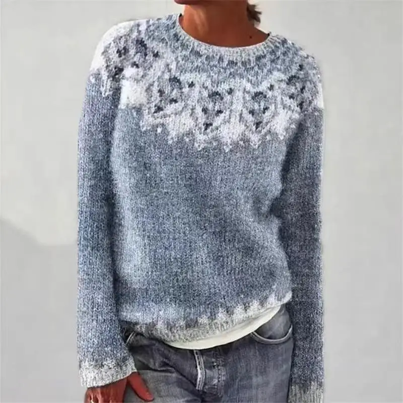 Women's round Neck Color Block Pullover Knitted Sweater Soft Commute Style Shoulder Insert Sleeve Medium Thickness Winter Wear
Women's round Neck Color Block Pullover Knitted Sweater Soft Commute Style Shoulder Insert Sleeve Medium Thickness Winter Wear