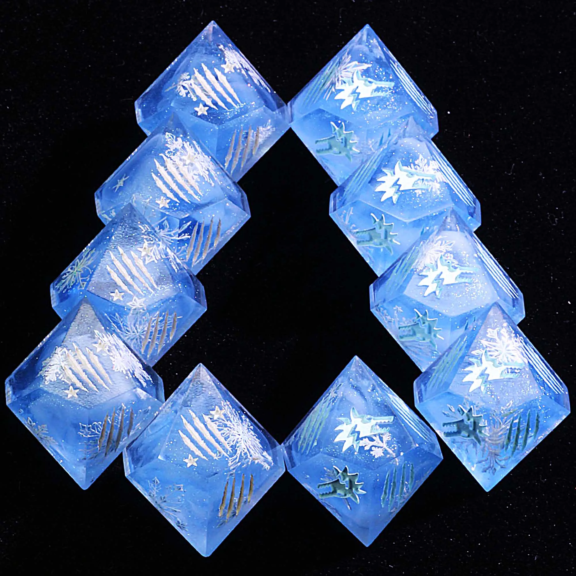 15 Polyhedral Resin WtA Set Dice WoD Frozen World
15 Polyhedral Resin WtA Set Dice WoD Frozen World