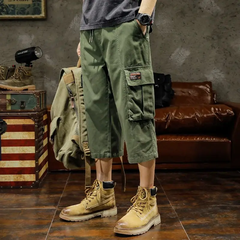 American Retro Workwear Loose Straight Leg Seven-Foot Pants Men's Casual Summer orts Trendy Youth Polyester Fiber Breathable
American Retro Workwear Loose Straight Leg Seven-Foot Pants Men's Casual Summer orts Trendy Youth Polyester Fiber Breathable