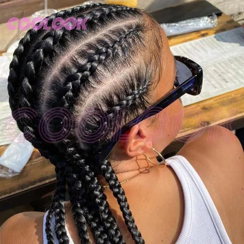 Wear and Go Glueless Wig Synthetic Full Lace Braided Wigs 20 Inches Jumbo Box Braids Wig for Black Women Cornrow Lace Front Wigs
Wear and Go Glueless Wig Synthetic Full Lace Braided Wigs 20 Inches Jumbo Box Braids Wig for Black Women Cornrow Lace Front Wigs