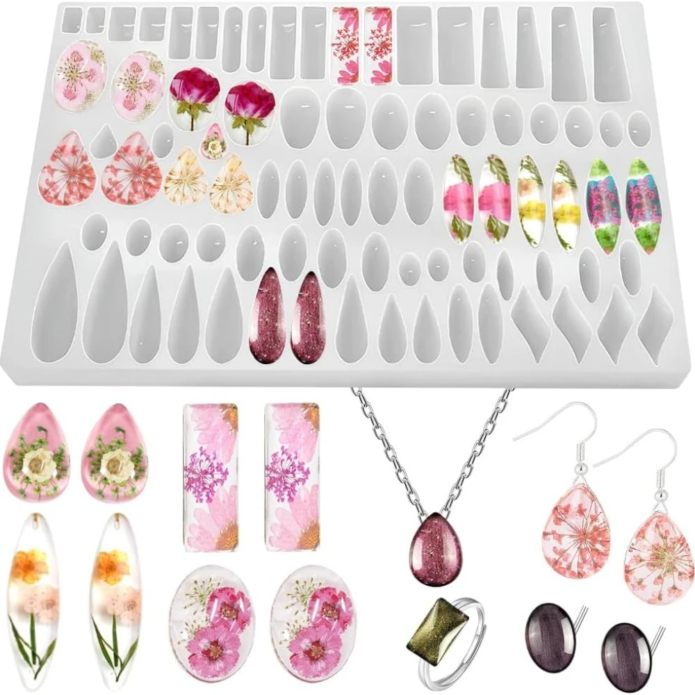 Multi-Shape Silicone Earring Mold DIY Craft Supplies Resin Jewelry Making Rectangle Oval Teardrop Reusable Epoxy Pendant Molds
Multi-Shape Silicone Earring Mold DIY Craft Supplies Resin Jewelry Making Rectangle Oval Teardrop Reusable Epoxy Pendant Molds