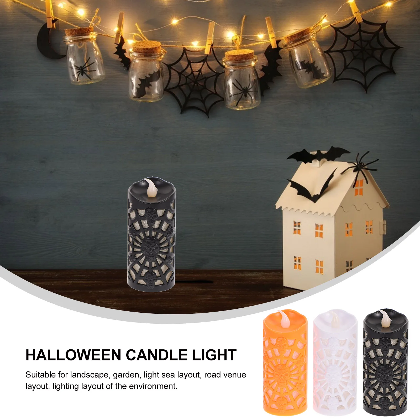 3 PCS Lights Spider Web Skull LED Flash Halloween Lamp Atomosphere Glowing Night for
3 PCS Lights Spider Web Skull LED Flash Halloween Lamp Atomosphere Glowing Night for