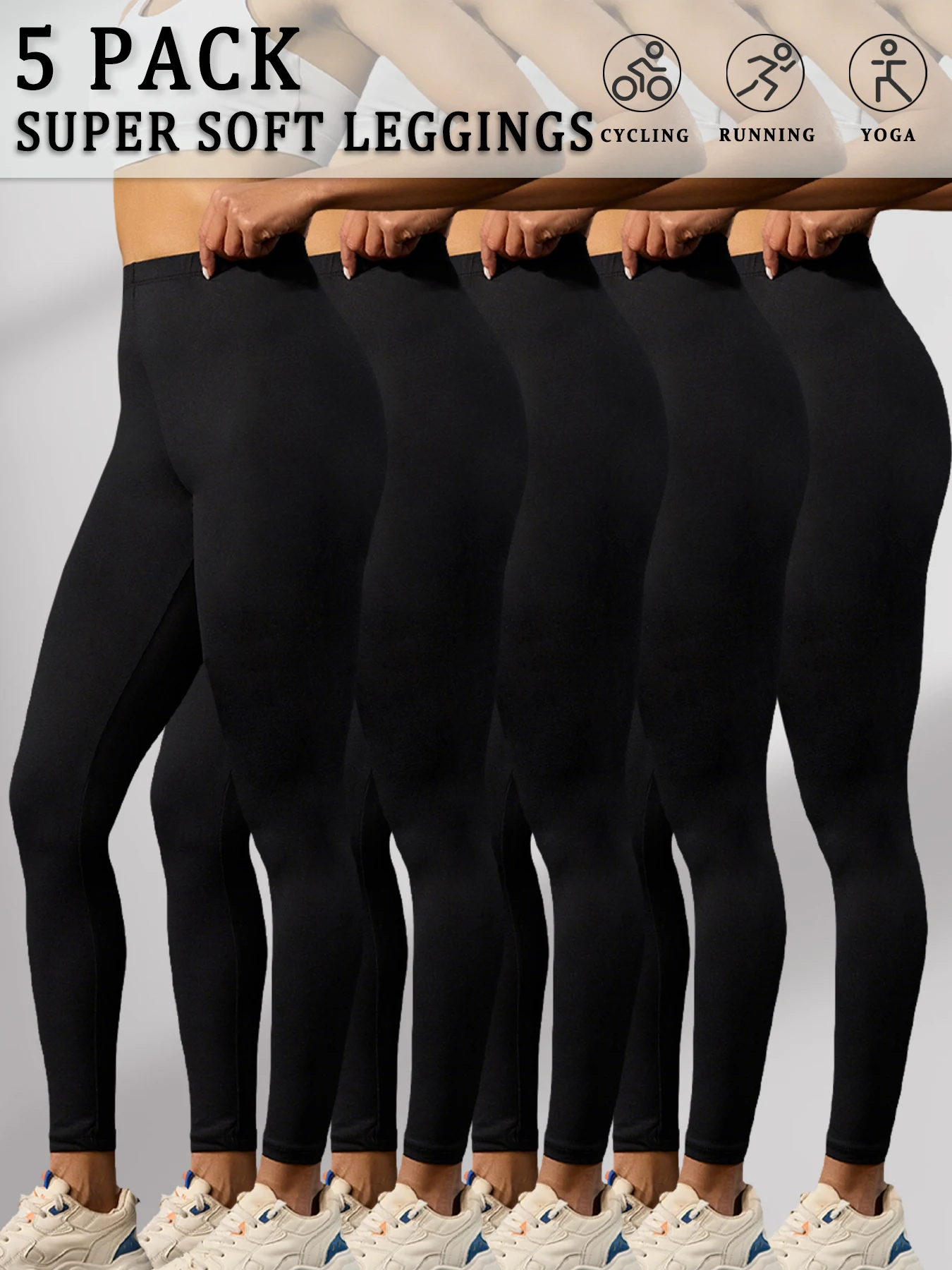 5 Pack Women's Super Soft Leggings High Elasticity No See Through Workout Yoga Running Athletic Push Up Gym Fitness Leggings
5 Pack Women's Super Soft Leggings High Elasticity No See Through Workout Yoga Running Athletic Push Up Gym Fitness Leggings