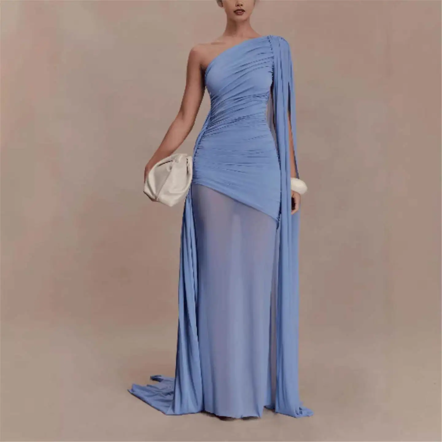 Cross-Border Slim Fit Party Dress with Mesh Splicing Shoulder Draped Elegant Ladylike Style High Waist Bodycon Gown without S...
Cross-Border Slim Fit Party Dress with Mesh Splicing Shoulder Draped Elegant Ladylike Style High Waist Bodycon Gown without S...