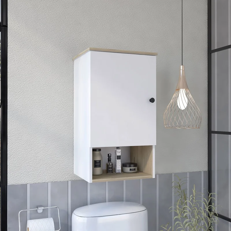 Medicine Cabinet with Two Shelves, Light Oak White Finish
Medicine Cabinet with Two Shelves, Light Oak White Finish