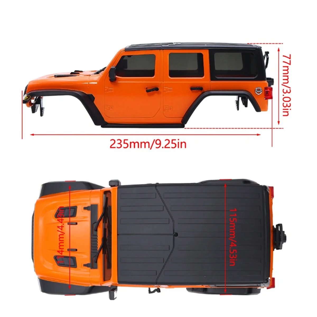 155mm Wheelbase RC Car Body Shell Chassis Kit with Front Rear Bumpers for 1/18 RC Crawler TRX4M Orange_A83M
155mm Wheelbase RC Car Body Shell Chassis Kit with Front Rear Bumpers for 1/18 RC Crawler TRX4M Orange_A83M