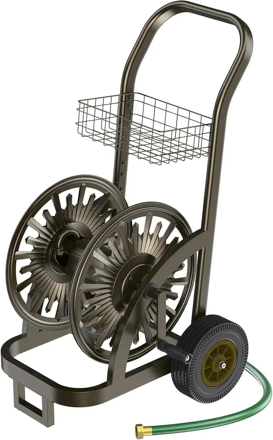 Heavy Duty Steel Garden Hose Reel Cart - Holds 200ft of 5/8 Hose, Mobile with Wheels & Storage Basket
Heavy Duty Steel Garden Hose Reel Cart - Holds 200ft of 5/8 Hose, Mobile with Wheels & Storage Basket