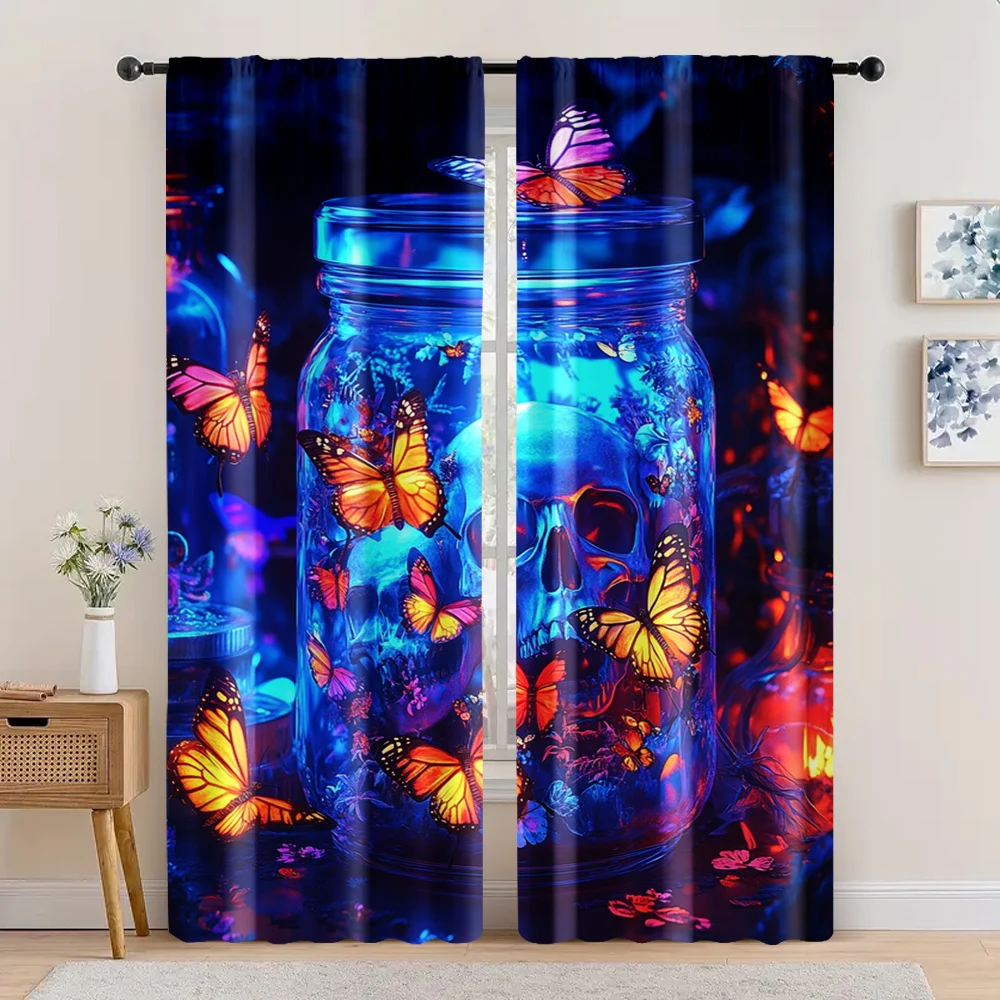 2pc, Party Window Curtains Skeleton1 Light Filter Holiday Decorations for Bedroom Office Living Room Home Decor
2pc, Party Window Curtains Skeleton1 Light Filter Holiday Decorations for Bedroom Office Living Room Home Decor