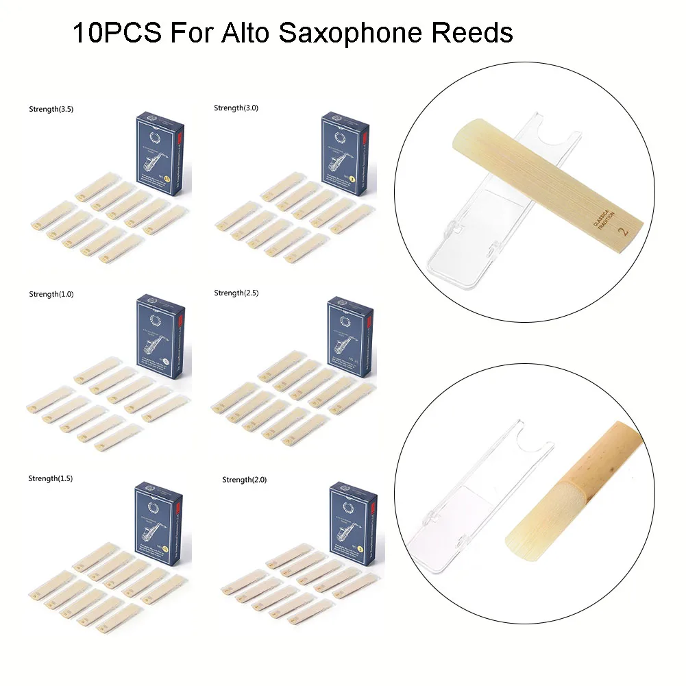 10pc Alto Saxophone Reeds Strength 1 0 1 5 2 0 2 5 3 0 3 5 Saxophone Reed Woodwind= Instrument Part Accessories Instrument Parts
10pc Alto Saxophone Reeds Strength 1 0 1 5 2 0 2 5 3 0 3 5 Saxophone Reed Woodwind= Instrument Part Accessories Instrument Parts