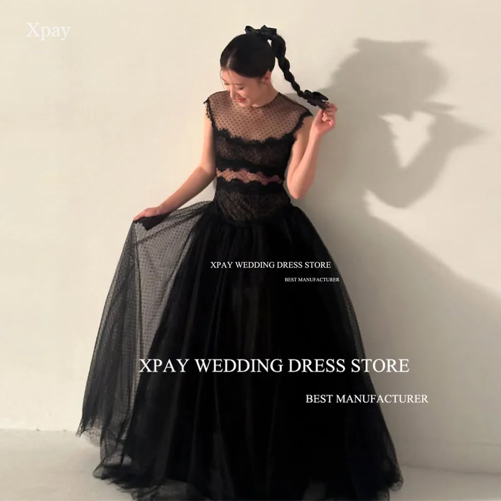 XPAY Sexy Black Korea Evening Dresses Dotted Tulle Cut Out Wedding Photos shoot Prom Gowns Customized Illusion Reception Dress
XPAY Sexy Black Korea Evening Dresses Dotted Tulle Cut Out Wedding Photos shoot Prom Gowns Customized Illusion Reception Dress
