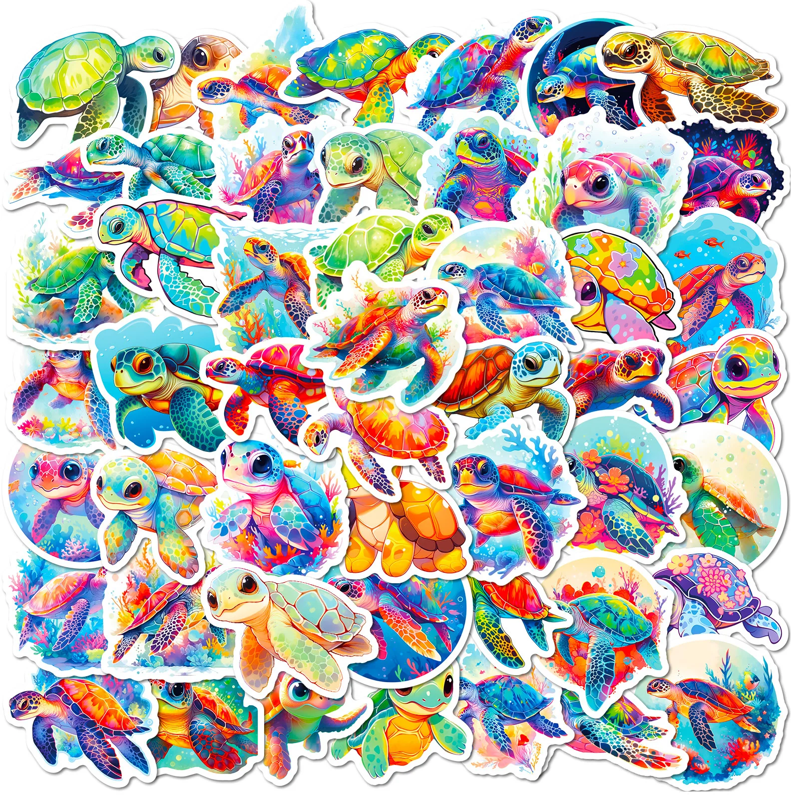 50Pcs Colorful Turtle Series Stickers Suitcase Phone Case Water Bottle Waterproof Decoration Diy Sticker Packs
50Pcs Colorful Turtle Series Stickers Suitcase Phone Case Water Bottle Waterproof Decoration Diy Sticker Packs