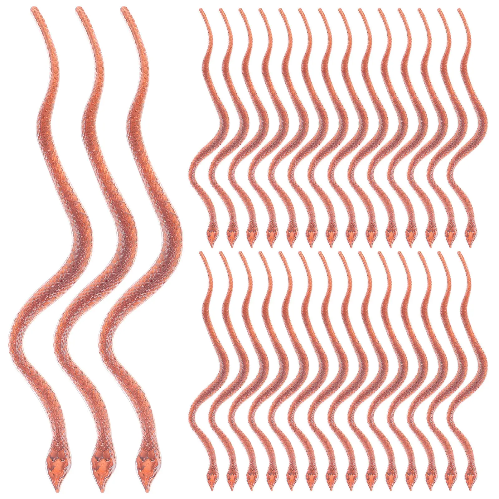 100Pcs Realistic Simulation Small Snakes Flexible PVC Prank Props for Party Decoration and Animal Learning Fake Snake Figures
100Pcs Realistic Simulation Small Snakes Flexible PVC Prank Props for Party Decoration and Animal Learning Fake Snake Figures
