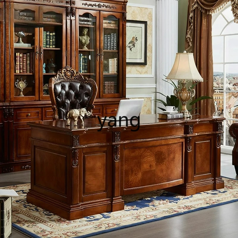 LTT American Style Desk European Style Villa High-End Study Computer Desk Solid Wood Vintage Boss Office Desk
LTT American Style Desk European Style Villa High-End Study Computer Desk Solid Wood Vintage Boss Office Desk