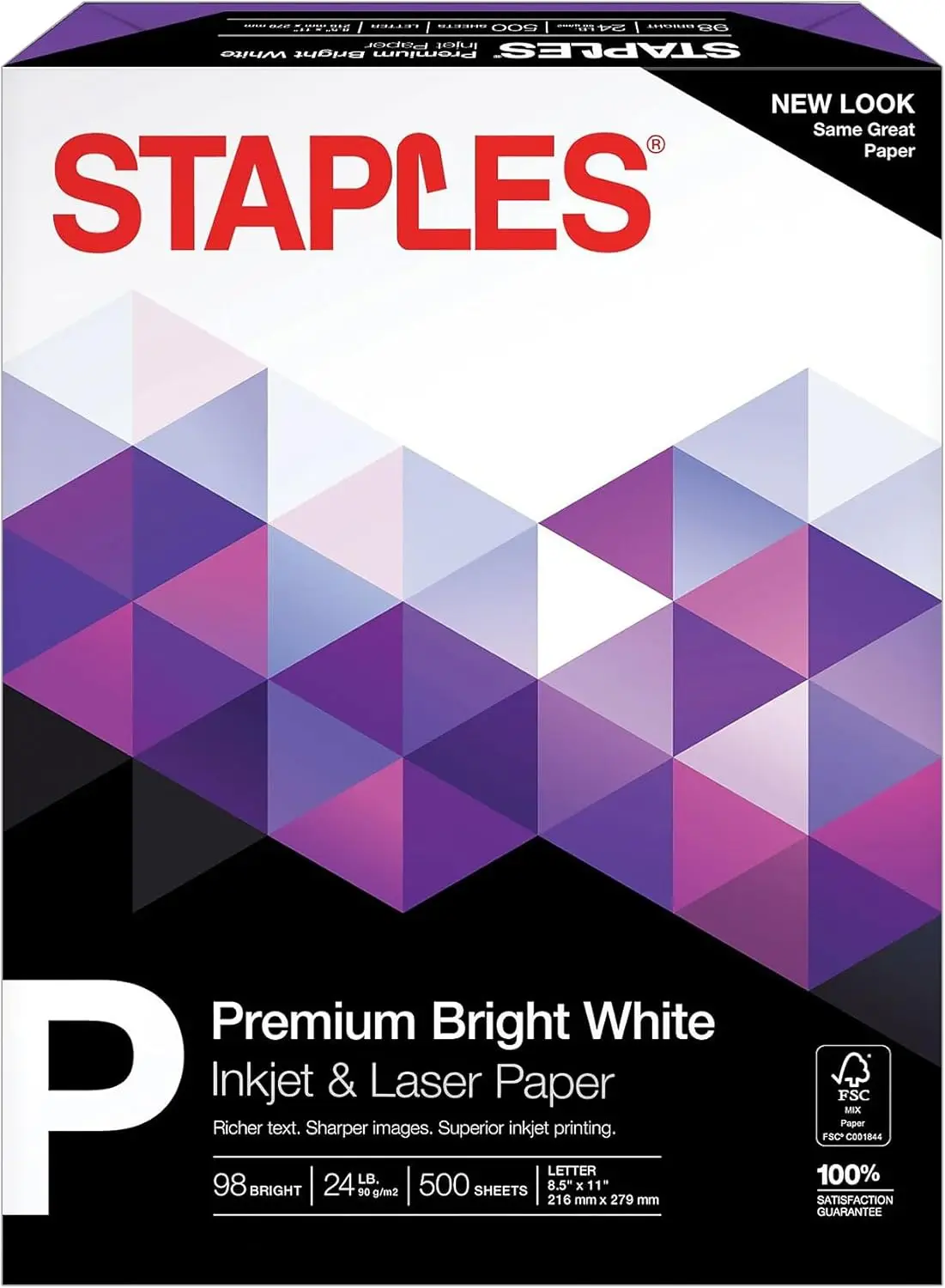 8.5x11 Multipurpose Paper, 24 Lb, 98 Bright, 500 Sheets/Ream
8.5x11 Multipurpose Paper, 24 Lb, 98 Bright, 500 Sheets/Ream