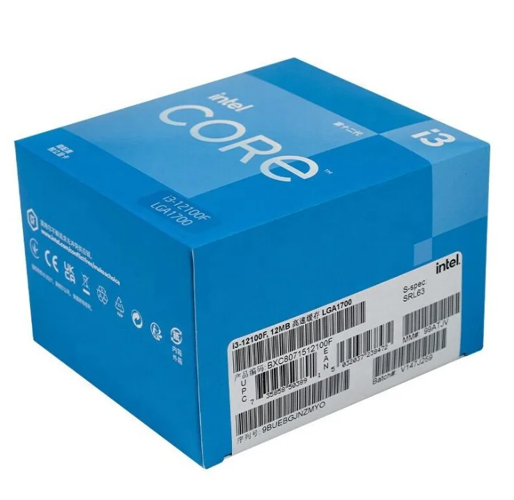 NEW Core I3 12100F 4 Core I3 12th Gen Processor Wholesale Core I3 Cpu 12100F Computer Desktop Pc Processor 3 Years 1 Pc
NEW Core I3 12100F 4 Core I3 12th Gen Processor Wholesale Core I3 Cpu 12100F Computer Desktop Pc Processor 3 Years 1 Pc