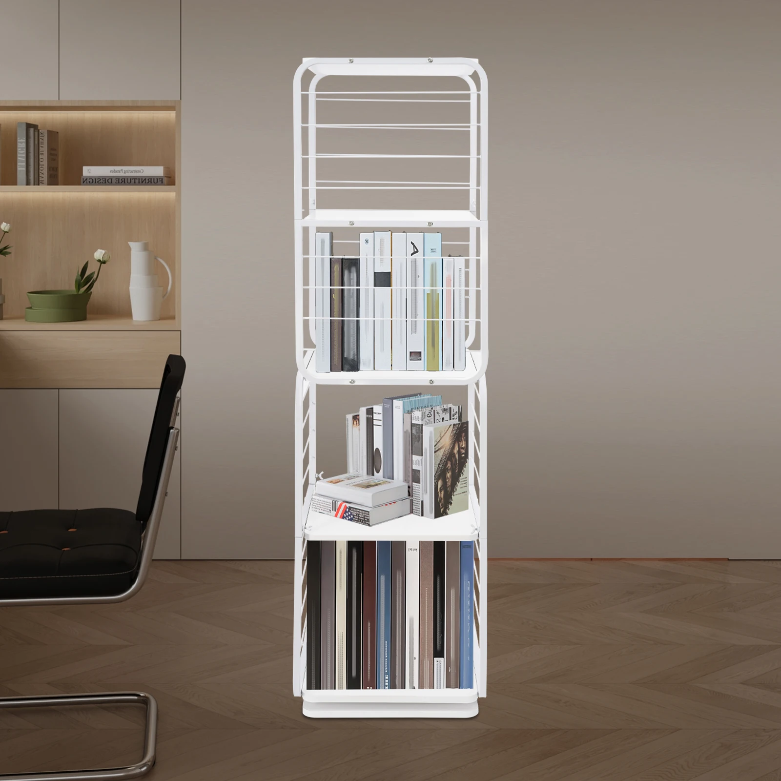4-Tier Rotating Bookshelf 360° Rotating Bookshelf Bookshelf for Bedroom Living Room
4-Tier Rotating Bookshelf 360° Rotating Bookshelf Bookshelf for Bedroom Living Room