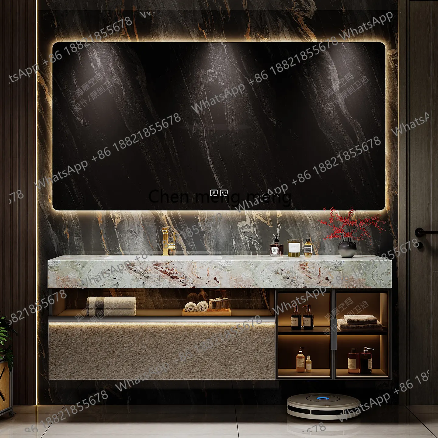 Hotel-style bathroom cabinet combination slate seamless ceramic integrated basin bathroom washbasin
Hotel-style bathroom cabinet combination slate seamless ceramic integrated basin bathroom washbasin