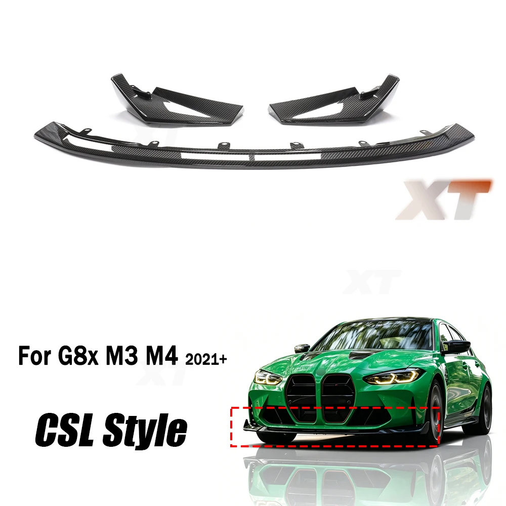 3PCS Real Dry Carbon Fiber Front Bumper Lip For BMW 2021+ M3 G80 M4 G82 G83 CSL Style Splitter Body Kits Exterior Screw-On
3PCS Real Dry Carbon Fiber Front Bumper Lip For BMW 2021+ M3 G80 M4 G82 G83 CSL Style Splitter Body Kits Exterior Screw-On