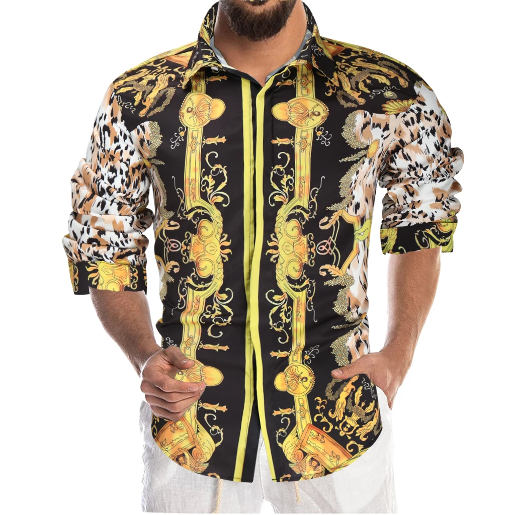 DC530 Leopard Striped Shirts For Men Long Sleeve Fashion Trends Autumn Quality Oversized 3D Digital Printed Luxury Chemise Homme
DC530 Leopard Striped Shirts For Men Long Sleeve Fashion Trends Autumn Quality Oversized 3D Digital Printed Luxury Chemise Homme