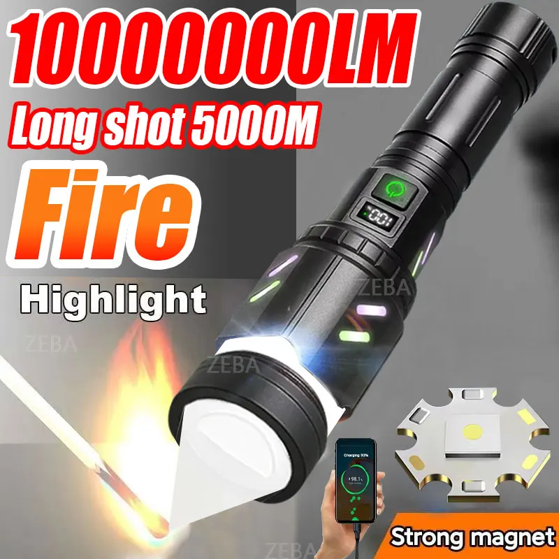 Ultra Powerful Lamp With 5 Modes Super High Power Rechargeable Flashlight Outdoor Lantern Camping Flashlights Can Make Fire
Ultra Powerful Lamp With 5 Modes Super High Power Rechargeable Flashlight Outdoor Lantern Camping Flashlights Can Make Fire