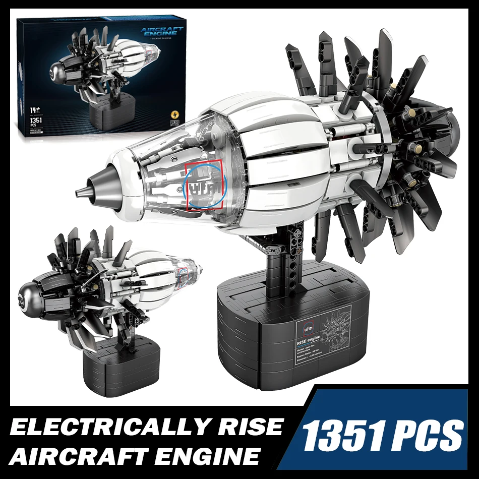 MOC RISE Electrically Aircraft Engine Building Blocks Motor Power Aviation Turbofan Engine Assembly Bricks Toys Kids Adults Gift
MOC RISE Electrically Aircraft Engine Building Blocks Motor Power Aviation Turbofan Engine Assembly Bricks Toys Kids Adults Gift